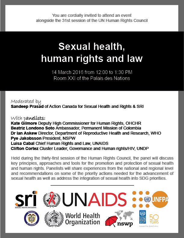 Sexual Health, Human Rights and Law Flyer