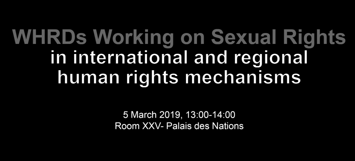WHRDs- Working on sexual rights